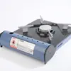 Estufa de cassette azul ultradelgada para tours en autocaravana, con superficie de quemador engrosada, adecuada para cocinar al aire libre, hacer fideos y picnics; portátil y compatible con cartuchos de gas