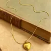 Collar con Forma de Corazón Tridimensional Transfronterizo, Cadena de Cuello Versátil Simple de Moda de Alta Gama, Cadena para Clavícula Personalizada de Lujo Ligero de Nicho de Moda