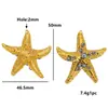 Colgante de Corazón con Goteo de Aceite de Acero Inoxidable Mariposa Flor Caracola Estrella de Mar Colgante Estilo Exagerado DIY Accesorios para Collar Pendientes