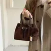 Bolso tipo cubo retro popular de este año para mujer, nueva llegada Otoño 2026, bloques de color, simple, bolso de un hombro, para ir al trabajo, bolso cruzado