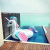 Unicornio Inflable de PVC Extra Grande con Alas Flotantes Cama Flotante Silla Lounge Inflable para Agua Flamenco Rosa Dorado Montura