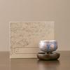 Taza de Té de Plata Dorada para Uso Personal, Elegante Accesible Lujo Juego de Té Kung Fu, Caja de Regalo de Taza de Té China de Cerámica