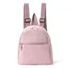 Mochila de pana transfronteriza personalizada, color liso, bolso de moda para mujer, alto valor estético, mochila pequeña simple y versátil