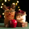 Saco de Embalagem de Maçã de Natal Véspera de Natal Fruta Cobra Tecido de Pelúcia Caixa de Presente Sacola Lanche Infantil Rena Sacola de Doces