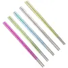 Pauzinhos Coloridos de Titânio Puro para Uso Doméstico, Antibacterianos e Resistentes a Mofo, Leves Pauzinhos Outdoor Flor de Gelo, Pauzinhos de Metal de Grau Alimentício de Luxo