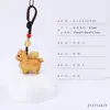 Cadena para Teléfono Móvil con Borla Colgante Caballo del Zodiaco de Madera de Durazno Sándalo Verde Llavero para Hacerse Rico Rápido Encanto de Bolsa de Buena Suerte Año del Caballo