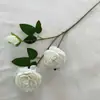 Peônia Artificial de Seda com 3 Cabeças Estilo Europeu Casamento Decoração de Casa Flor Falsa Arranjo para Arco de Casamento Flor de Peônia Artificial