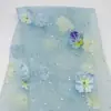 Tela de Camisola Bordada Hecha a Mano para Bordado Floral y de Perlas Personalizado, Tela Bordada Hanfu, Tela para Bordar Vestidos y Ropa Infantil