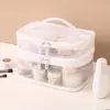 Bolsa de cosméticos de malla gran capacidad bolsa de almacenamiento de maquillaje artículos de tocador bolsa de almacenamiento de viaje portátil logo impreso
