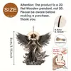 Set Transfronterizo de 12 Adornos de Madera de Niña Ángel, Llenos de Encanto, Decoraciones de Madera Adecuadas para Fiestas y Colgantes para el Árbol de Casa