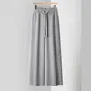 Pantalones Largos de Punto Anchos para Mujer, de Cintura Alta, Caídos, Largos hasta el Suelo, Holgados, Casual, Pierna Recta, Novedad Otoño e Invierno 2026, Transfronterizo