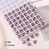 Nail Art Seco Rosa Cristal Pontudo Diamante Jóias Super Flash Vidro Galvanizado Broca de Unhas Grande Coração Torto Fat Broca Quadrada