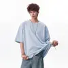 Camiseta Casual Esportiva de Praia Masculina Estilo Americano para Casal de Verão Leve Secagem Rápida Manga Curta Solta Fresca Meia Manga Design Simples