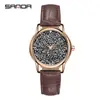 Reloj de Cuarzo al por Mayor Transfronterizo Sanda, Reloj Casual Personalizado Sencillo para Hombre y Mujer, Reloj de Moda con Calendario, Diamantes y Resistente al Agua