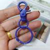 Llavero con pinza de pintura de color, directo de fábrica, hebilla para perro, anillo para libro, anillo de hojas sueltas, juguete, joyería, hebilla colgante