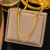 [Collar de Acero de Titanio Dorado + Color Acero] Moda de Lujo Ligero para Mujer El Más Fácil de Combinar Cadena para Clavícula Collar de Amor de Nicho de Gama Alta