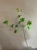 Relógio de Parede Folha Planta Artificial Pétala Folha Seis Estrelas Relógio Japonês de Parede Planta Verde Artificial Flor Artificial Madeira Bêbada Decoração de Casa