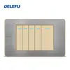 Painel de Aço Inoxidável Cinza Tipo 118 Estilo Tailandês com Tomada Interruptora de Carregamento Rápido USB Tipo-C 20W para Instalação Embutida na Parede