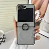 Adequado para Capa de Celular Feminina Elegante para Galaxy Zflip6/4 Samsung Zflip Desconto de 30% Fivela de Anel Empilhada Capa Protetora