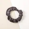 Goma para el pelo plisada tipo scrunchie de seda sintética estilo coreano, alta elasticidad, para coleta, práctica para el uso diario, banda básica para el pelo