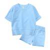 Conjunto de Roupas de Verão para Meninos e Meninas 2026 Nova Roupa Infantil Conjunto Esportivo de Duas Peças Manga Curta Venda por Atacado Agente