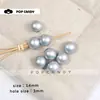 Acessórios para Joias DIY Contas Redondas de 14mm Contas de Madeira Coloridas Acessórios Contas Soltas Contas Redondas Versátil Flor de Sapato Contas Corrente para Celular Feita à Mão
