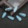 Adornos para el cabello coloridos estilo antiguo Materiales para horquillas DIY Accesorios Cuentas de vidrio en forma de lágrima con agujero recto Colgantes