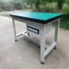 Bancada de trabalho de alta resistência, bancada de montador, bancada operacional de oficina, bancada de reparo antiestática de fábrica, bancada experimental, aço inoxidável