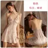 DZ Vestido Pijama de Lujo Ligero con Estampado, Tirantes, Escote Profundo en V, Fruncido, Acolchado, Moldeador de Cintura, Conjunto para Casa 5298