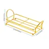 Suporte de Fruteira de Ferro, Cesta de Frutas Quadrada Simples, Suporte de Exibição para Cozinha e Sala de Estar, Respirável, à Prova de Ferrugem, Suporte de Armazenamento Robusto