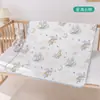 Almohadilla de Diafragma para Bebé de Algodón Peinado Impermeable Lavable Tamaño Grande Almohadilla para la Tía Fisiológica Colchón con Estampado para Bebé Recién Nacido