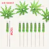 Palillos para Cócteles Listos para Usar Decoración de Platos Fríos Árbol de Coco Hawaiano Paraguas de Sandía Palillos de Frutas Piña Pavo Real Flamenco