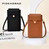 2026 Nuevo Modelo Bolso Sencillo de Color Sólido para Teléfono Móvil con Ventana Transparente y Capacidad para Pantalla Táctil, Bolso Mini Delgado de Hombro Cruzado