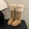Primer Encuentro Temporada Botas de Nieve de Suela Gruesa para Mujer 2026 Nuevo Estilo Invierno Botas Largas Bidireccionales Noreste Más Terciopelo Engrosadas de Caña Alta Botas de Algodón