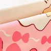 Conjunto de Três Peças de Tapete Refrescante de Seda Gelada Sabor Morango Milkshake Dobrável Desenho Animado Fofo para Cama de Dormitório de Verão