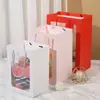 Bolsa de Regalo Transparente para Flores Nuevo Ramo Ventana Extra Grande Temporada de Cumpleaños Graduación Bolsa de Regalo para el Día de San Valentín Bolso de Mano