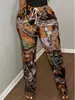 Pantalones Europeos y Americanos Transfronterizos para Mujer Otoño e Invierno Nuevos Pantalones Deportivos Holgados de Fitness con Estampado Navideño Europeo y Americano