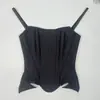 Tecido de terno de alta qualidade design de curva tridimensional senso de design top modelador corpo tipo cauda de barbatana de tubarão sem alças abertura plana sutiã com barbatanas