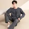 Conjunto de Pijama a Cuadros de Manga Larga para Hombre Otoño 2026 Casual Agradable para la Piel Hombres Adolescentes Se Puede Usar Fuera de Casa Ropa de Hogar Otoño Invierno