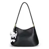 Bolso de Hombro Estilo Nuevo, Bolso de Hombro Retro Sencillo para Mujer, Color Sólido, Bolso Exquisito tipo Commuter para Debajo del Brazo, Gran Capacidad, Bolso Estilo Perezoso