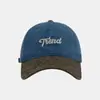 Gorra de Béisbol de Calle con Visera de Estampado de Leopardo Patchwork, Parte Superior Suave, Mismo Estilo que Blogger Coreano, Gorra de Pico de Pato de Mezclilla Elegante y Versátil