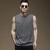Chaleco de hombros anchos para hombre 2023 nuevo verano algodón chaleco ropa exterior para hombre running deportes fitness camiseta sin mangas moda para hombre