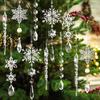 Decorações de Festa de Natal Transfronteiriças Novo Natal Faixa de Gelo Natalina Floco de Neve Transparente Borda de Gelo Acrílico Cone de Gelo Falso