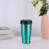 Comercio Exterior Transfronterizo Nuevo Producto Taza Termo Café Claro Portátil Acero Inoxidable Alto Valor Taza Colorida Patrón de Diamante Taza para Coche