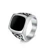 Tendencia Transfronteriza de Moda de Amazon Anillo de Acero Inoxidable Estilo Street Retro Set Anillo Joyería Personalizada para Hombres Anillo de Boda