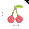 Etiqueta de Bordado por Computadora Yuanda Pegamento Termofusible Fruta Sandía Parche Bordado Parche Cereza Parche Accesorios de Ropa DIY Parche de Tela