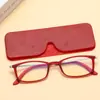 Gafas de lectura que no se perderán un par de gafas portátiles ultradelgadas para hombre caja de almacenamiento tipo tarjeta pegatinas teléfono móvil mismo estilo TikTok