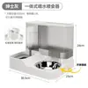 Tigela de Ração para Animais de Estimação, Tigela para Gatos, Tigela Dupla, Alimentador de Gatos, Dispensador Automático de Água, Tigela de Aço Inoxidável Integrada para Ração de Cachorros Atacado