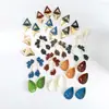 E15209 Pendientes de Resina Plegada con Forma de Lágrima Retro Transfronterizos, Pendientes Versátiles Multicolores de Estilo Francés de Moda para Mujer