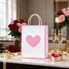 Nueva Bolsa de Empaque Blanca de Piel de Vaca de Amazon para San Valentín, Película de PE, Puntos, Bolsa de Regalo Resistente y Duradera